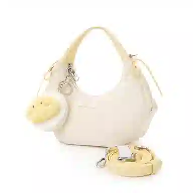 可写贺卡 稻草人 甜酷毛绒挂件日常通勤出游时尚 聚氨酯革 手提包 常规 女款 多色