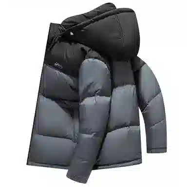 鸭鸭 极寒户外运动保暖冬季外套基础百搭短款可拆卸连帽面包羽绒服 男款