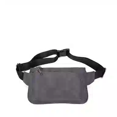 老人头 时尚百搭轻便 合成革 胸包 男款 花纹黑/灰色