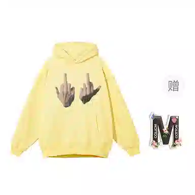 玉儿恋 连帽百搭潮流印花美式卫衣 男女同款