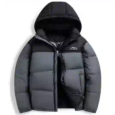 鸭鸭 极寒户外运动保暖冬季外套基础百搭短款可拆卸连帽面包羽绒服 男款