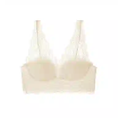 内在密码 纯欲蕾丝薄款透气小胸聚拢收副乳法式性感文胸 女款