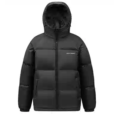 鸭鸭 极寒系列 石墨烯蓄热加厚保暖连帽冬季外套纯色韩版休闲基础百搭短款户外运动面包羽绒服 男女同款