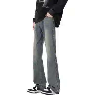 布客行 美式高街风扎染与纯色 柔软显高显瘦百搭牛仔裤 男女同款