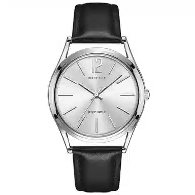 JOKER CAT INS Glow Quartz Leather Strap White Dial