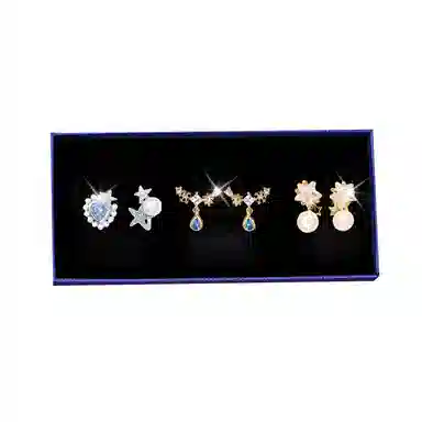 缔晶 夏日轻奢浪漫时尚百搭配饰 无耳洞星人通勤免打孔耳饰 合金 耳夹 女款