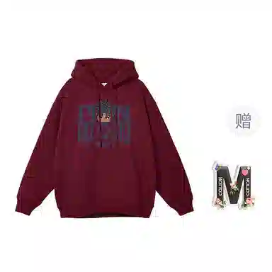 棉购 春秋基础款美式复古字母印花上衣学生高街时尚潮流卡通人物休闲百搭外套长袖卫衣 男女同款