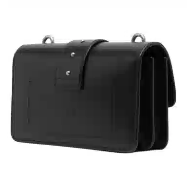 PINKO Classic Bird Logo Chain Shoulder Bag Black