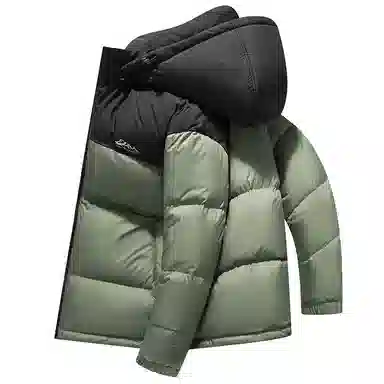 鸭鸭 极寒户外运动保暖冬季外套基础百搭短款可拆卸连帽面包羽绒服 男款