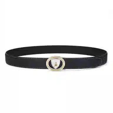 Automobili Lamborghini Leather Belt 3.4cm