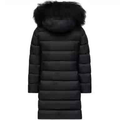 Moncler Abelle Hooded Shearling-Trimmed Down Jacket