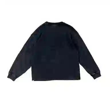 【dme】 美式复古水洗做旧字母印花圆领潮牌宽松休闲百搭长袖上衣卫衣 男女同款