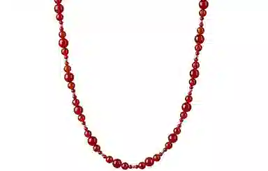 石头记 鸿运吉祥新中式国风简约精致 不规则设计感串珠锁骨链 轻奢显白 贵气高级感通勤百搭 #好运 礼盒 玛瑙 项链 女款