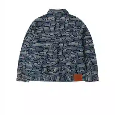 EVISU Trademark Print Denim Jacket
