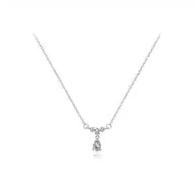 【纯银999】 六桂福珠宝 海洋之心 小众设计经典百搭精致高级感简约学生日常时尚轻奢约会通勤温柔气质可调节锁骨链 足银 项链 女款