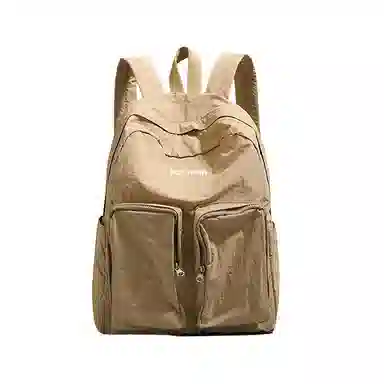 木林森 时尚简约纯色大容量上课通勤轻便防泼水 尼龙 双肩包 男女同款情侣款 多色