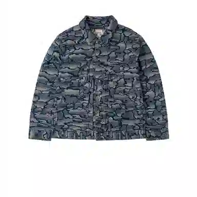 EVISU Trademark Print Denim Jacket