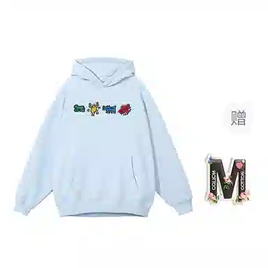 棉购 重磅潮流连帽卡通宽松加绒加厚中国风上衣卫衣 女款