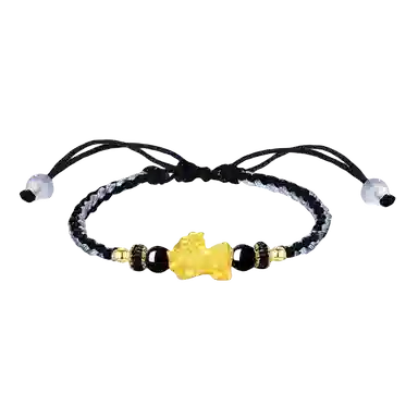 【999银貔貅】 色菲尔 招财吸金吞金兽抓钱 新中式国风小众森系转运珠可爱粉色时尚通勤日常百搭可调节#好运 织物 手绳 男女同款情侣款