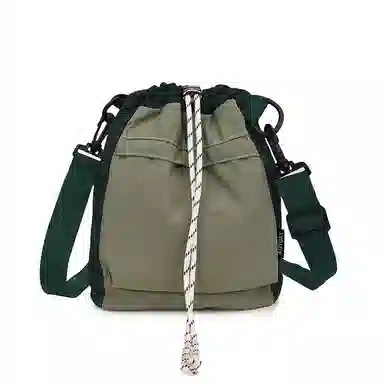 醇龙 百搭抽绳百搭学生简约水桶包潮流 尼龙 斜挎单肩包 男女同款情侣款 多色