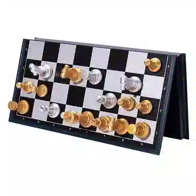 万格 金银款折叠棋盘 国际象棋