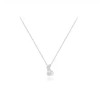 【纯银999】 六桂福珠宝 转运福袋 经典百搭小众设计精致高级感简约学生日常时尚轻奢约会通勤温柔气质可调节锁骨链#好运 足银 项链 女款