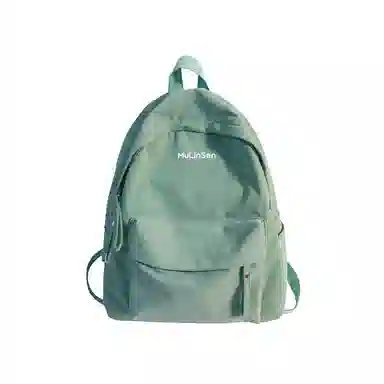 木林森 森系学院风大容量上课通勤拉链开合时尚简约纯色百搭 尼龙 双肩包 男女同款情侣款 多色