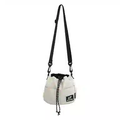 醇龙 斜挎包机能撞色抽绳束口袋水桶包时尚百搭露营山系便携背包包 尼龙 单肩包 男女同款情侣款 多色