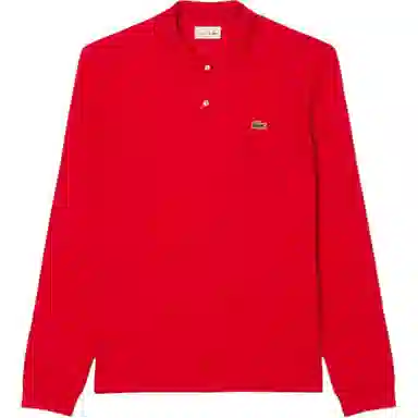 Lacoste Logo Patch Long Sleeve Polo