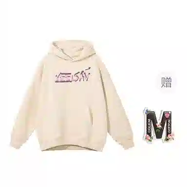 棉购 美式个性涂鸦连帽慵懒风宽松外套卫衣 女款