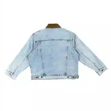 【dme】 美式复古水洗做旧撞色翻领高街小众拼接工装宽松百搭时尚夹克牛仔外套 男女同款