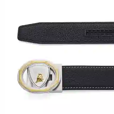 Automobili Lamborghini Leather Belt 3.4cm