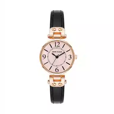 安妮克莱因 腕表 石英机芯 牛皮表带 白色表盘 女表 商务休闲