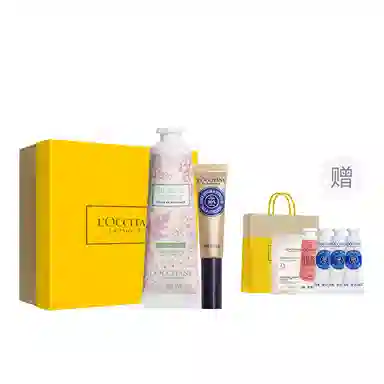 欧舒丹 手唇套装樱花乳木果玫瑰之心护手霜唇膏香氛礼盒 滋润保湿防干裂