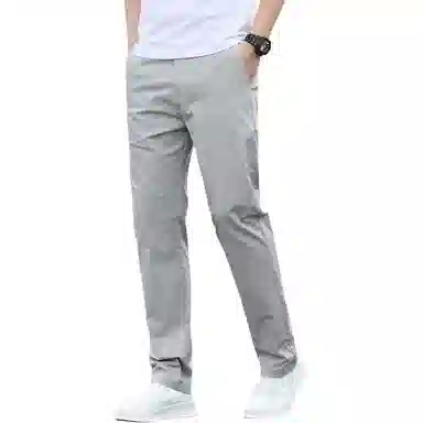 顶峰保罗 纯色薄款冰丝直筒商务长裤无性别主义高级感亲肤舒适百搭休闲裤 男女同款