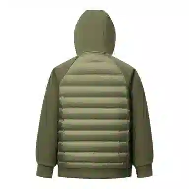 鸭鸭 轻薄拼接连帽休闲户外保暖羽绒服 男女同款