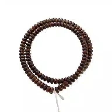 吉千年 【孤品+顶尖高货】新中式复古潮流风 好运 平安顺遂 招财进宝 古铜黑金玉化料 星月菩提 手串 男女同款情侣款