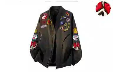 SOIEPLUS Vintage Streetwear Patchwork Jacket