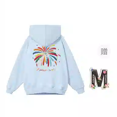 棉购 纯色宽松适中连帽长袖卫衣 女款