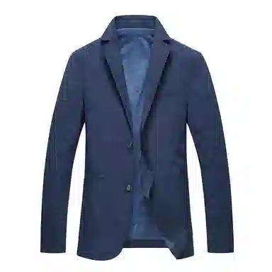 春秋通勤棉质休闲商务轻奢简约修身中年服单件上衣西装 男款