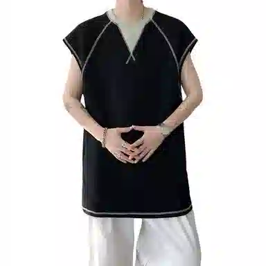 单爵 解构缝线运动夏季外穿背心 男女同款