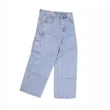 IDLT Loose A-Line 11.8oz Washed Denim Jeans