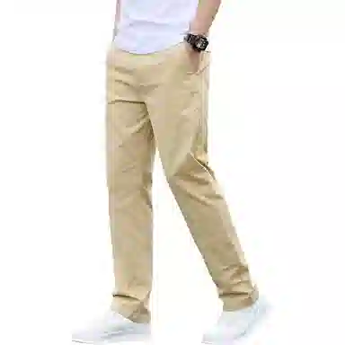 顶峰保罗 纯色薄款冰丝直筒商务长裤无性别主义高级感亲肤舒适百搭休闲裤 男女同款