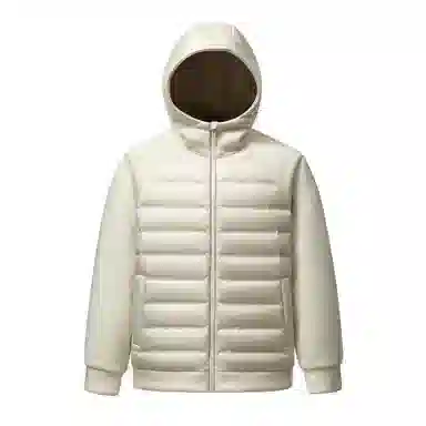 鸭鸭 轻薄拼接连帽休闲户外保暖羽绒服 男女同款