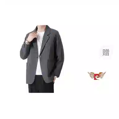 美式潮牌美拉德风学院风设计纯色百搭时尚潮流宽松单排扣长袖开衫西装 男女同款