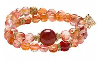 石头记 双圈叠戴财富之石 多宝 招米转运珠 暴富 诸事顺利 事业上岸 通勤百搭 #好运天然 红胶花 手串 女款