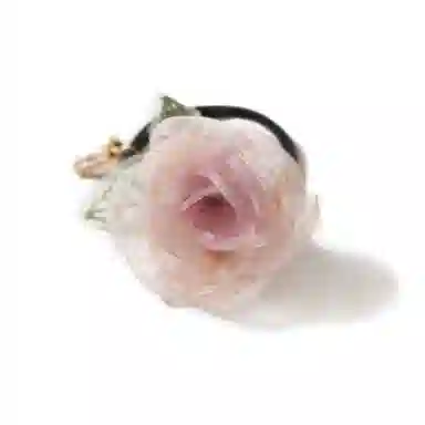【高级感玫瑰发圈】 攸委 小香风欧根纱花朵发绳气质少女可爱百搭 锦纶 高颜值网红简约扎头发头绳 女款