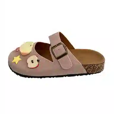 乐乐鱼 可爱复古时尚百搭舒适包头拖鞋 女