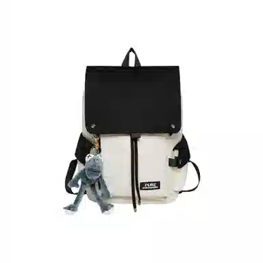 纳兰杜 大容量运动轻便高颜值潮流高学生初中生百搭 织物/涤纶 双肩包书包背包旅行电脑包 大号 男女同款情侣款 黑色/灰色