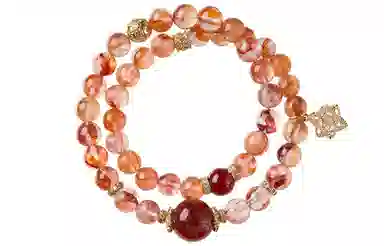 石头记 双圈叠戴财富之石 多宝 招米转运珠 暴富 诸事顺利 事业上岸 通勤百搭 #好运天然 红胶花 手串 女款